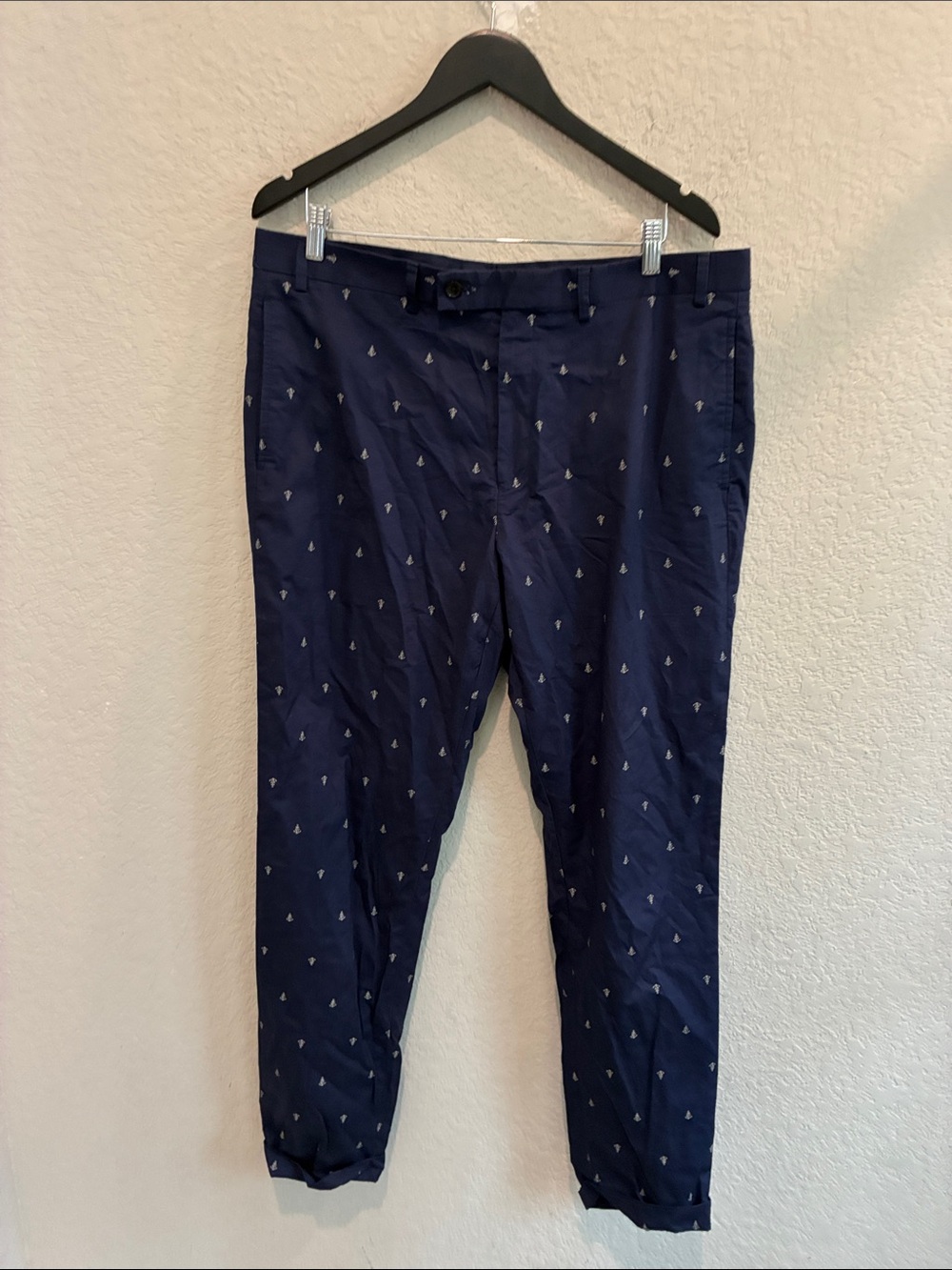 Ralph Lauren Navy Micro-Sail Print Chinos